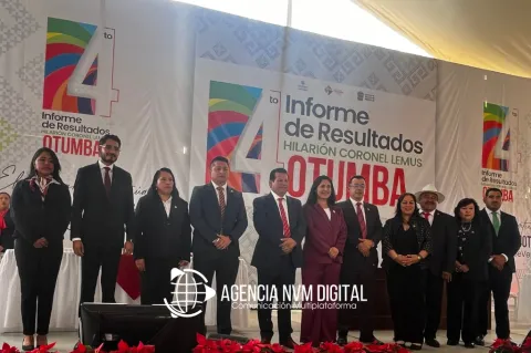 Anuncian construcción de Escuela Normal durante informe en Otumba