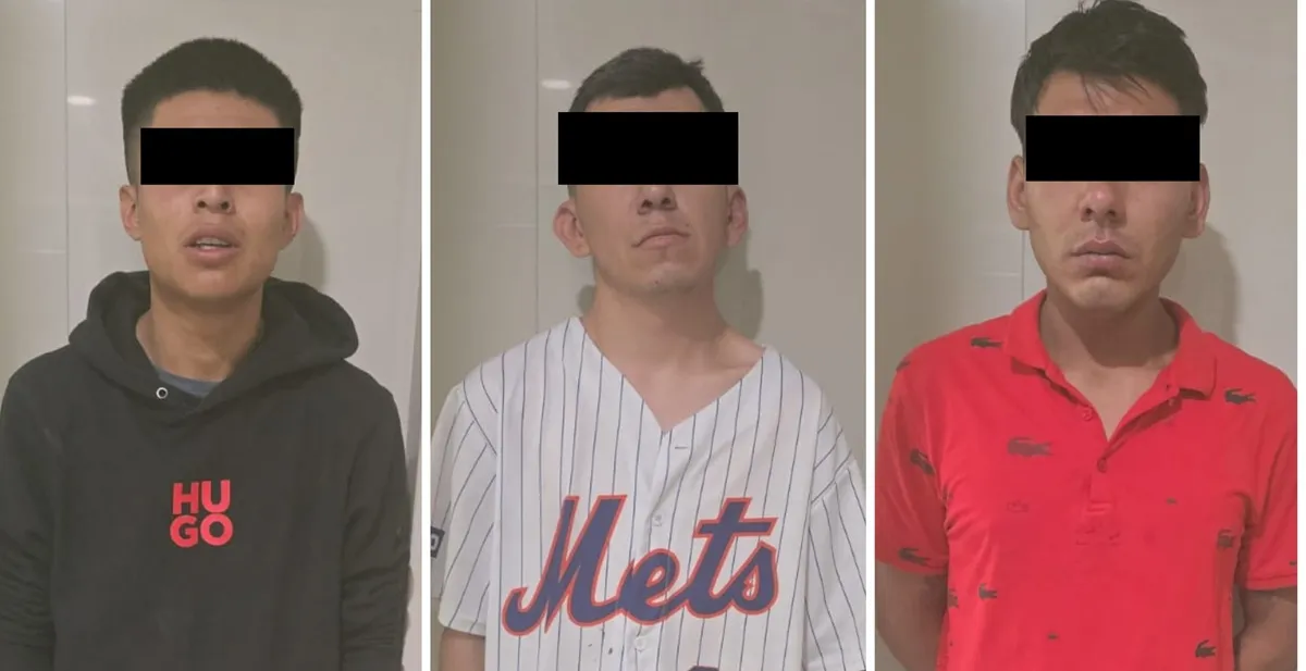 Detienen a tres presuntos integrantes de grupo delictivo por cobro extorsivo en Ecatepec