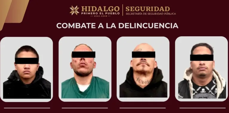 Capturan a cinco tras quema de vehículos en Hidalgo