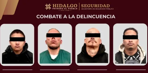 Capturan a cinco tras quema de vehículos en Hidalgo