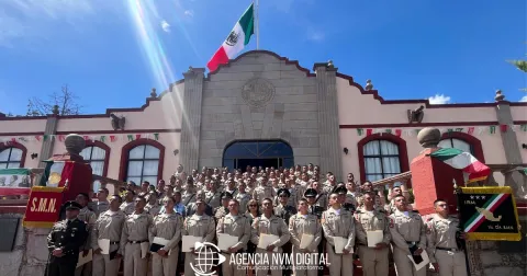 Culmina adiestramiento militar de 104 jóvenes en Teotihuacán