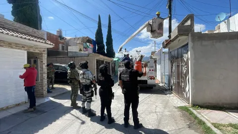 Desmantelan 37 cámaras ilegales de grupo criminal en Ecatepec.