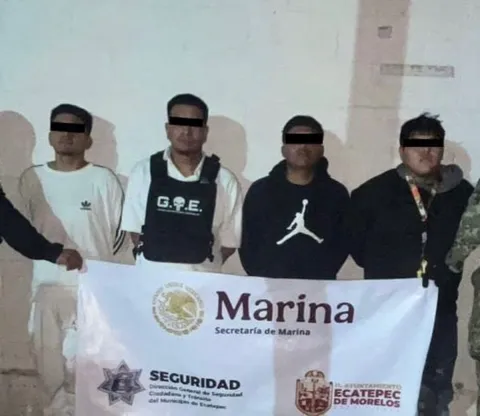 Detienen a cuatro presuntos extorsionadores en Ecatepec