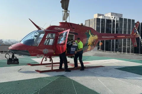 Helicóptero Coyote 1 traslada órganos para trasplante urgente