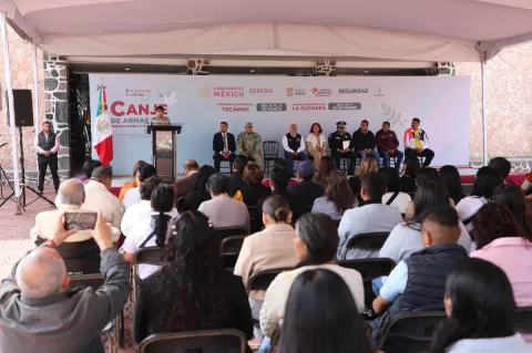 Implementan en Tecámac Canje de Objetos de Riesgo 2025 para fomentar la paz