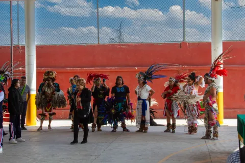 Impulsan prevención del delito con actividades artísticas en escuela de San Martín de las Pirámides