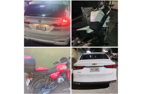 Recuperan policías de Ecatepec cuatro vehículos robados