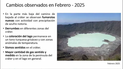 Urge reforzar monitoreo en volcán Chichón por cambios químicos